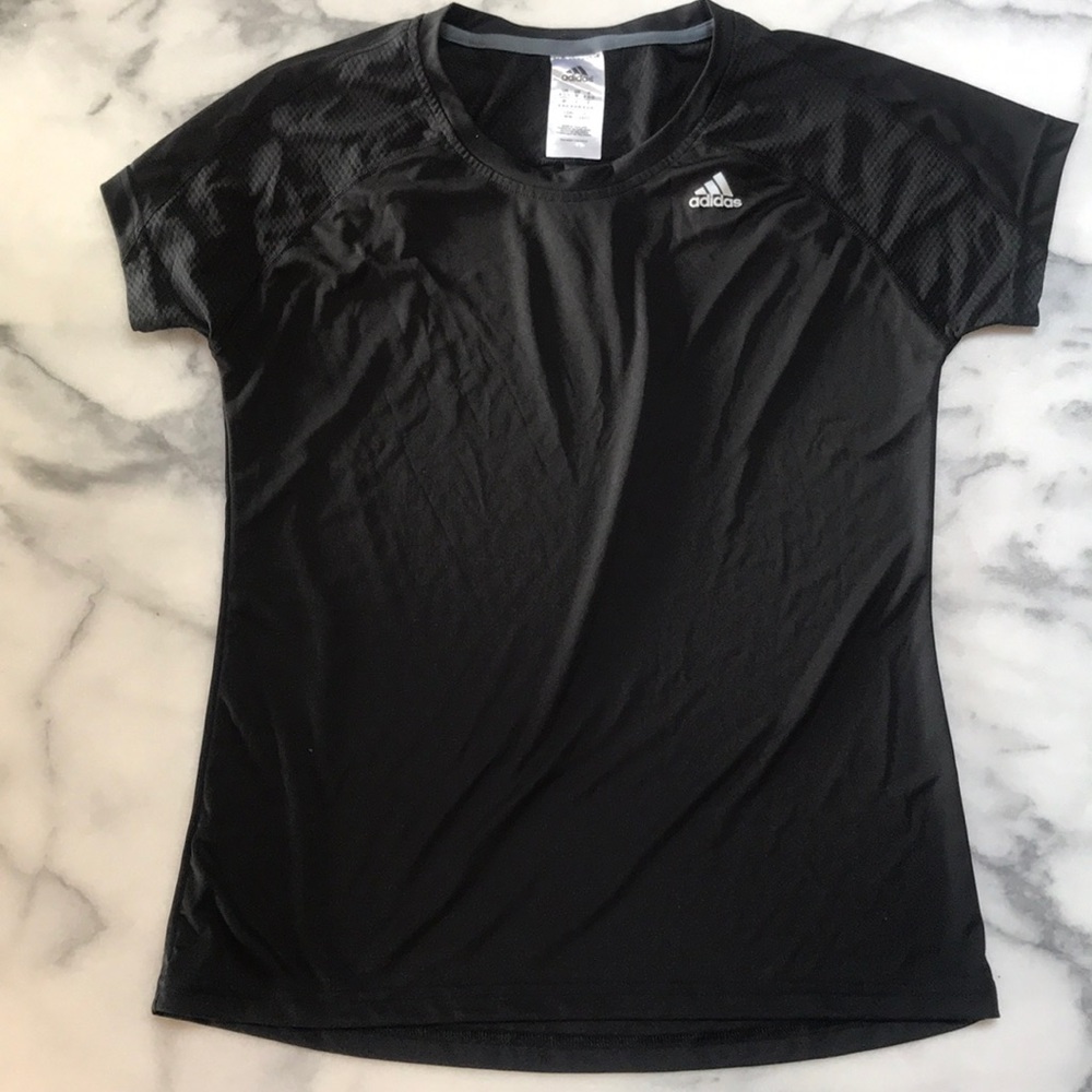 Adidas climalite black athletic t shirt.